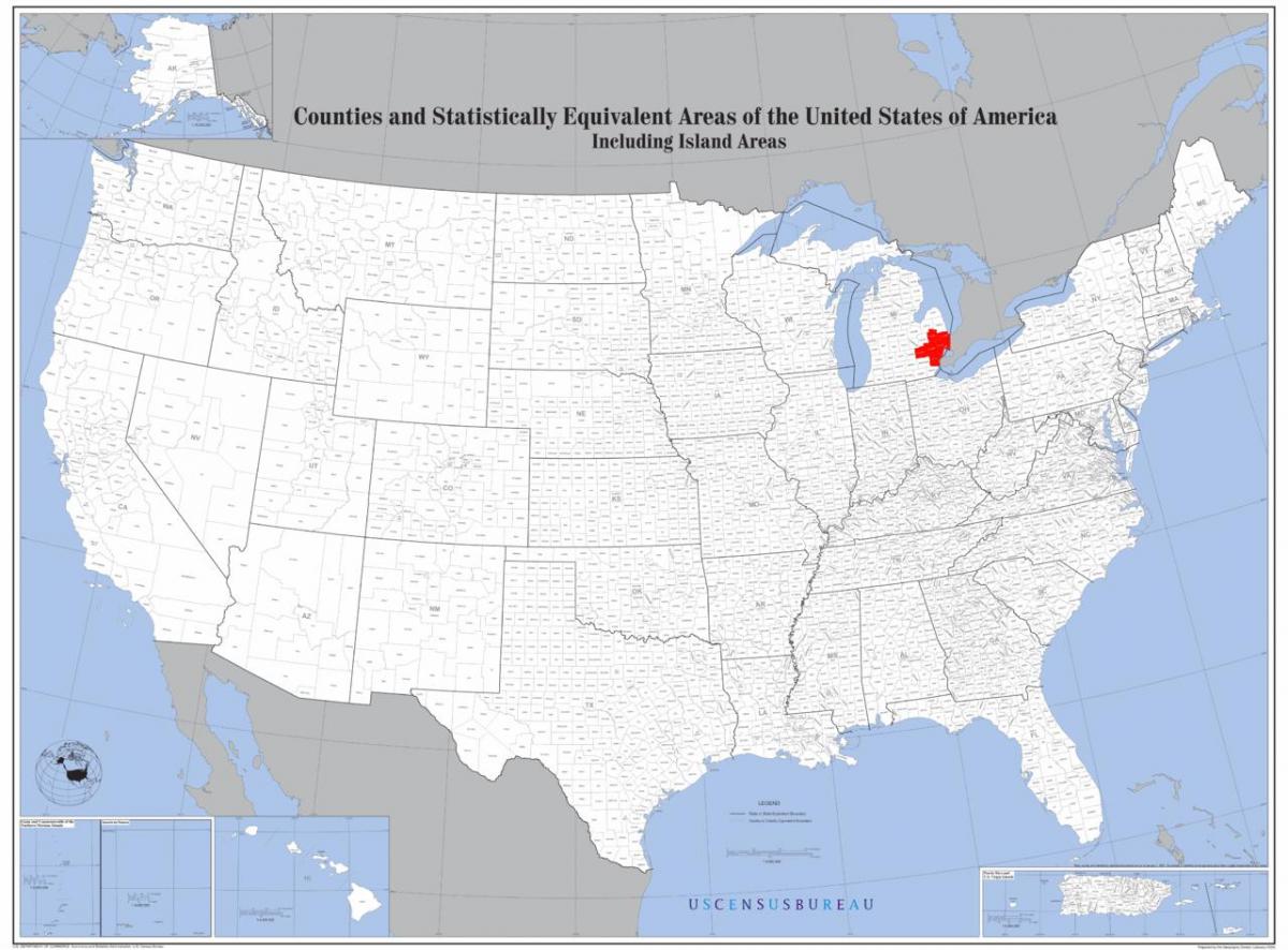Detroit localización en mapa