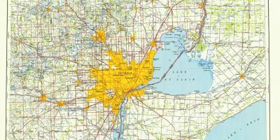 Detroit EUA mapa
