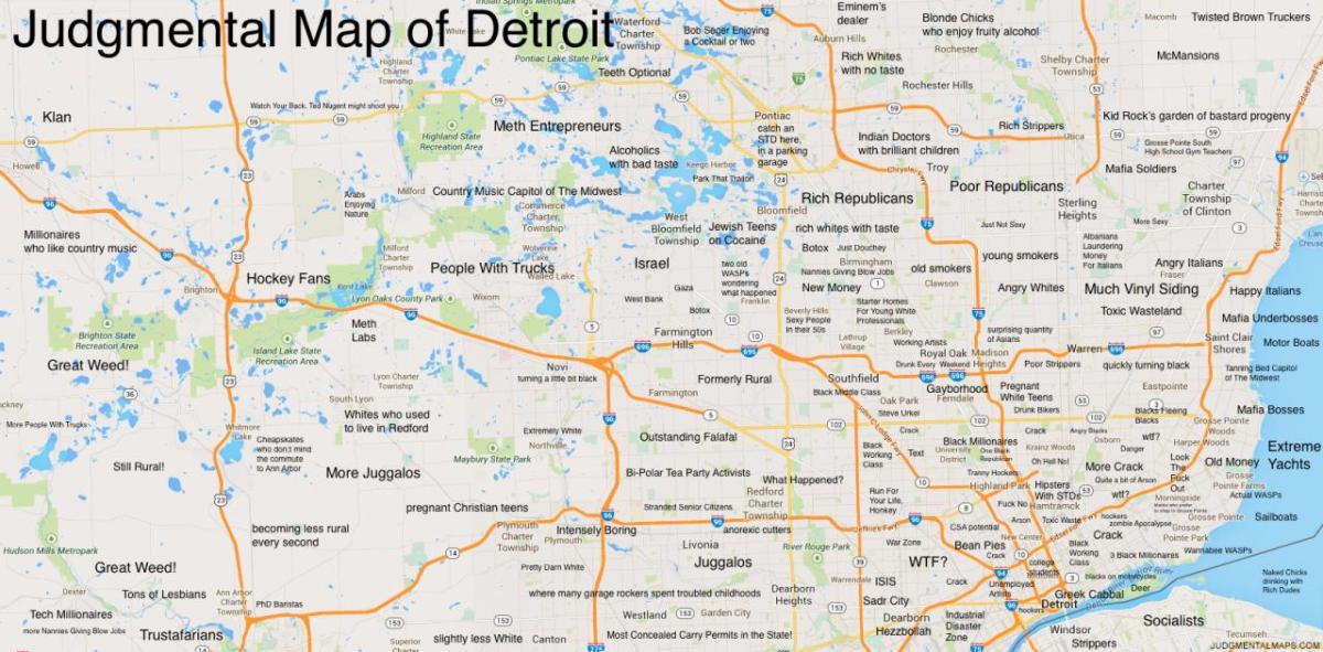 crítico mapa Detroit