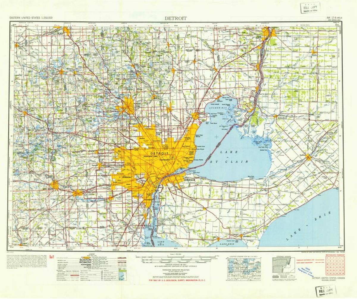 Detroit EUA mapa