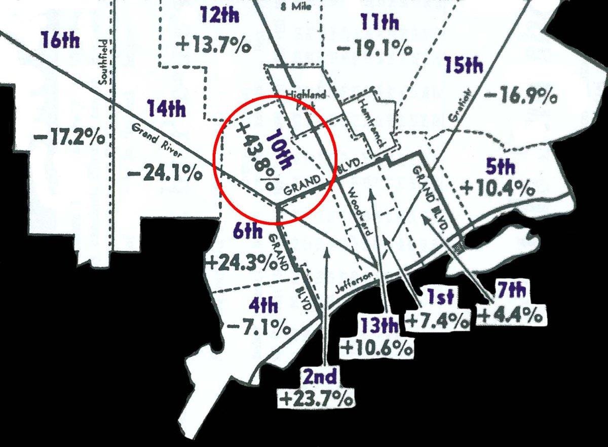 Detroit delegación mapa