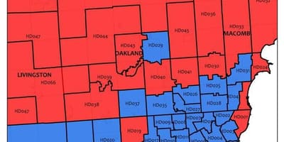 Mapa de Detroit área