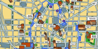 Detroit atraccións mapa